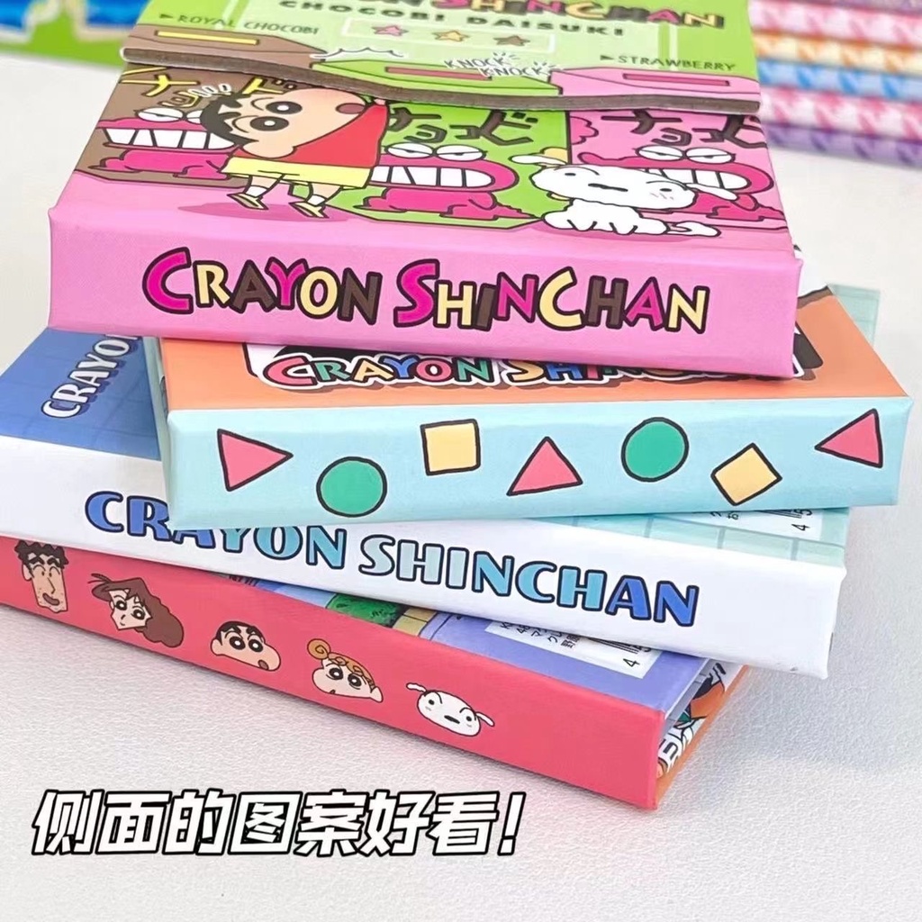 Sổ Tay Ghi Chú Bỏ Túi / Sổ Tay Khóa Nam Châm Họa Tiết Cậu Bé Bút Chì shin-chan Kiểu