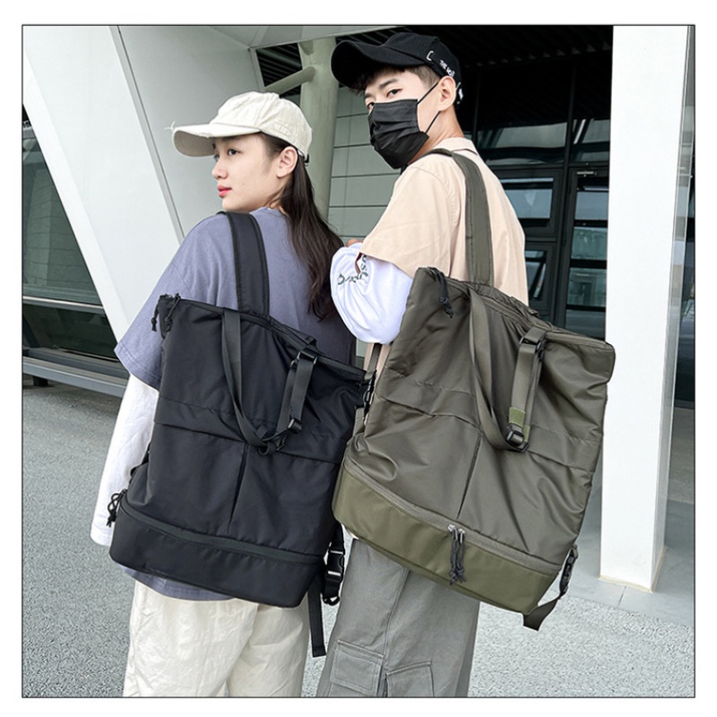 Ba Lô nylon Màu Trơn Chống Thấm Nước Sức Chứa Lớn Dành Cho Nam Và Nữ