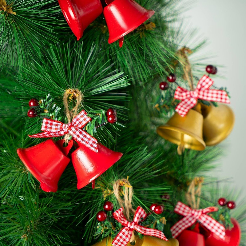 Chuông Giáng Sinh / Trang Trí Nhà Cửa Bằng Kim Loại Với Dây Tua Rua / Chúc Mừng Giáng Sinh Có Chuông / Cây Thông Noel
