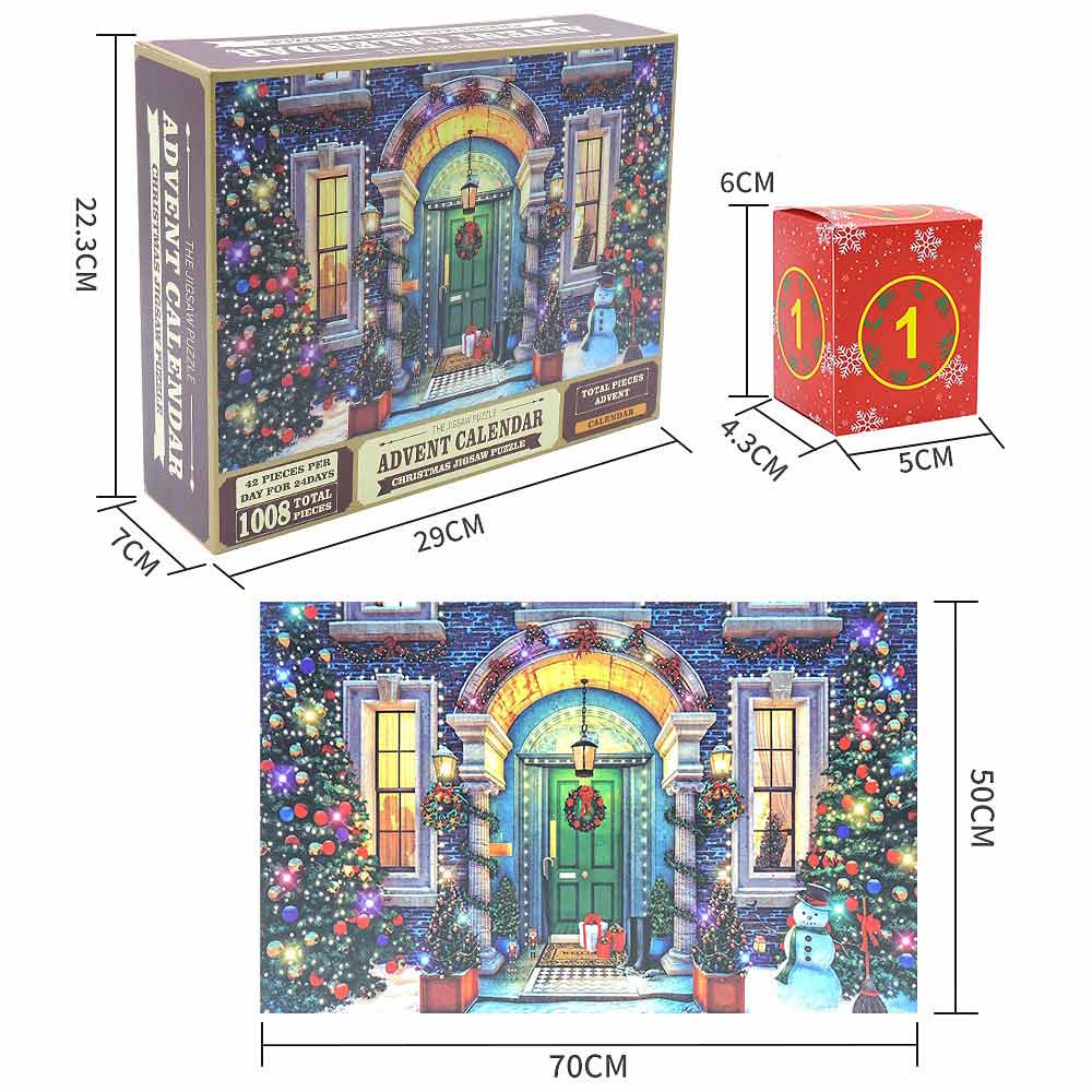 2023 New Arrival Holiday Calendar Children Adult Puzzle Surprise Mystery Box Christmas Puzzle Countdown Calendar Christmas Game Gift