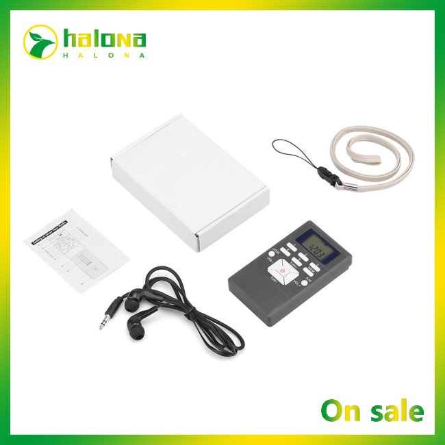Radio Kỹ Thuật Số Bỏ Túi halo fm Có Màn Hình lcd Hiển Thị Pin Và Bán Dẫn