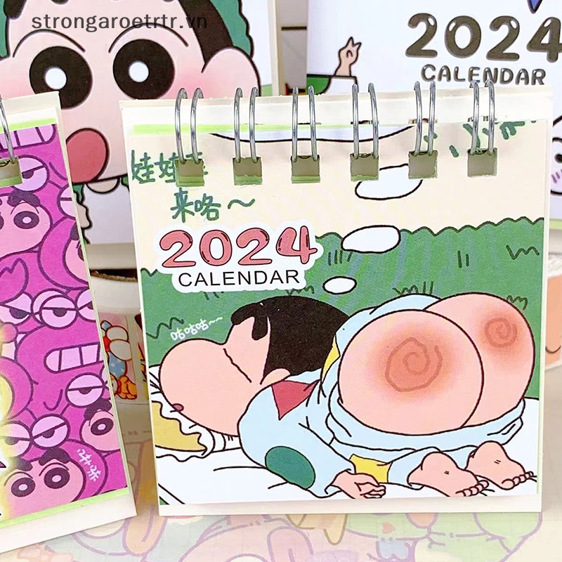 Lịch Năm 2024 mini Để Bàn Trang Trí In Hình shin-chan Dễ Thương
