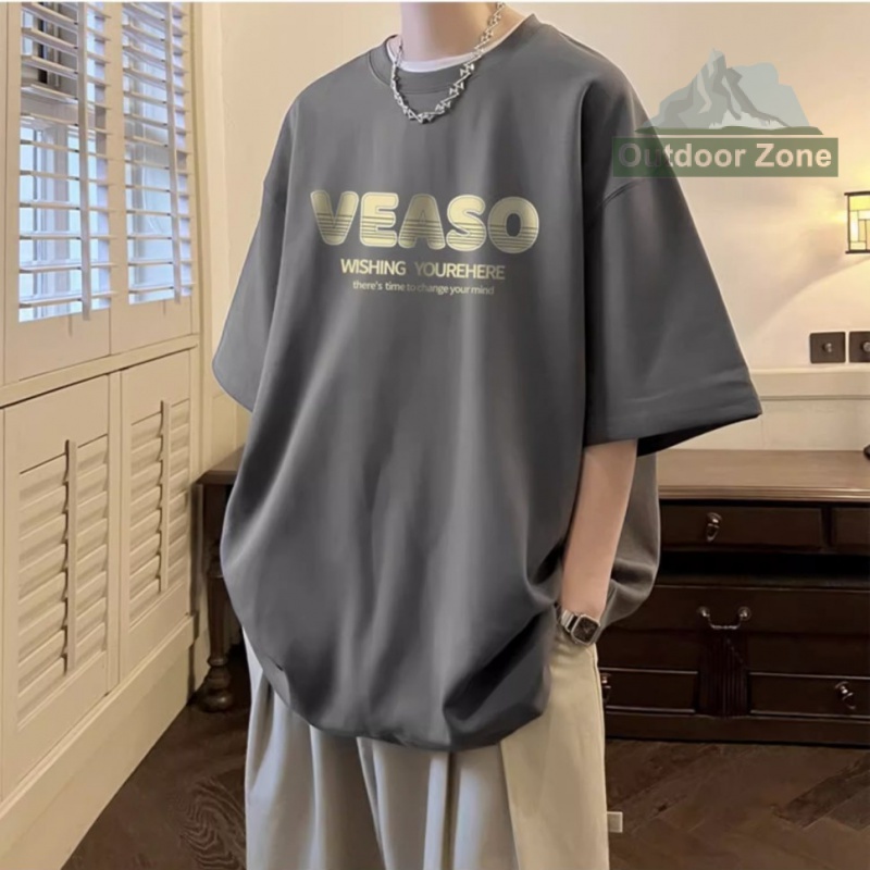 Áo Thun Tay Ngắn Dáng Rộng In Chữ Tiếng Anh Thời Trang Mùa Hè Cho Nam