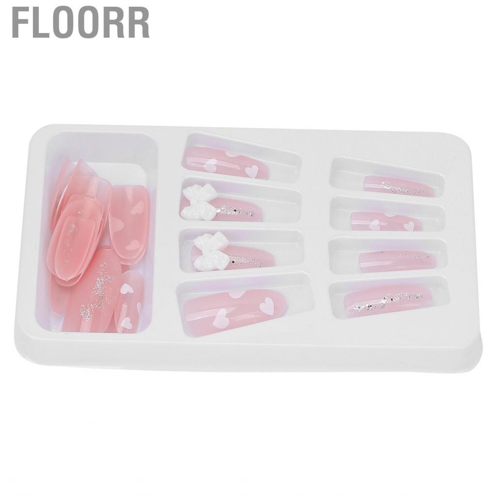Floorr Full Cover False Nails  Fake Nail 24 Pcs for Wedding Masquerade Christmas Halloween Party