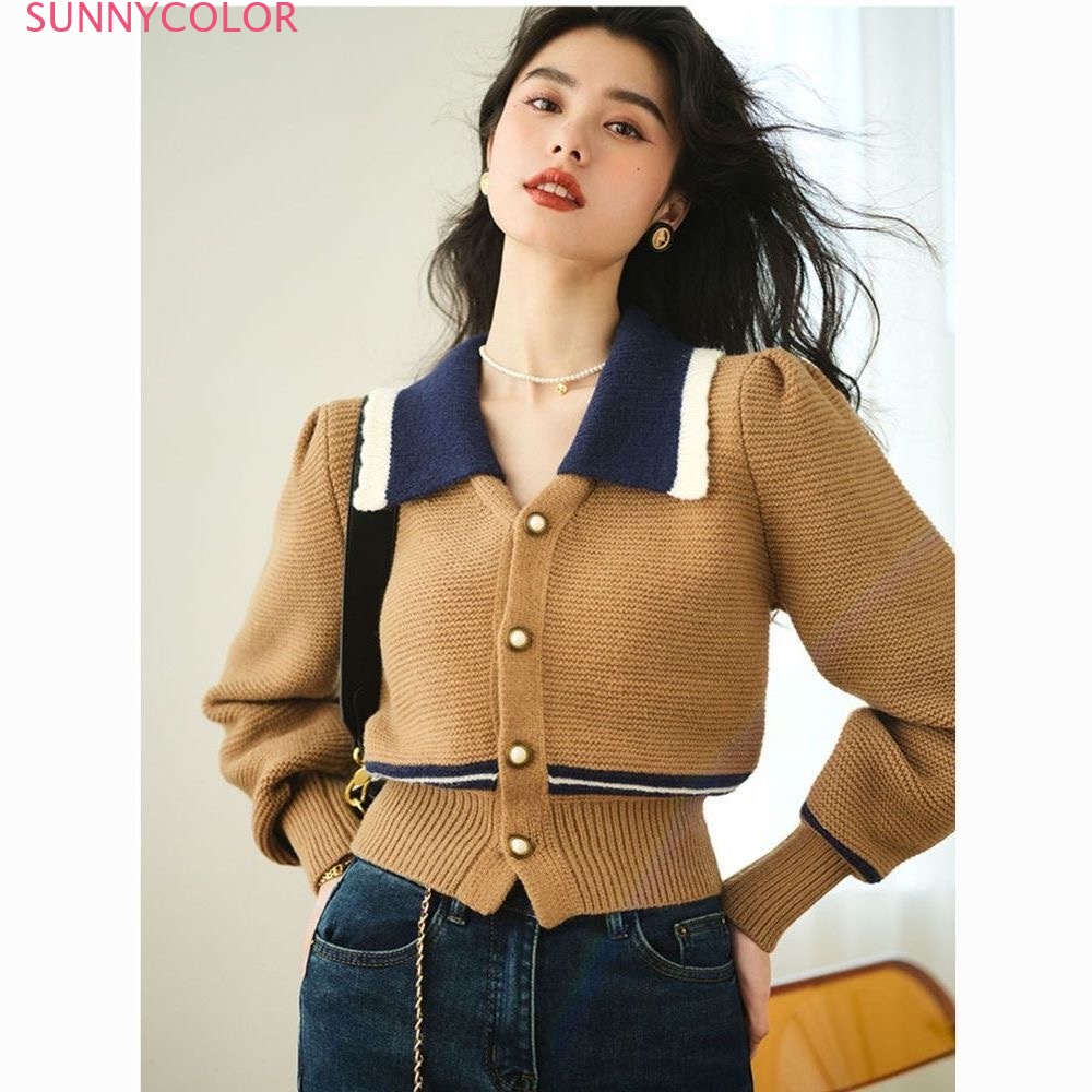 SUNNYCOLOR Áo Len áo khoác cardigan Fashion Đơn giản Thể thao INS WMY23A0XZ9 43Z231027