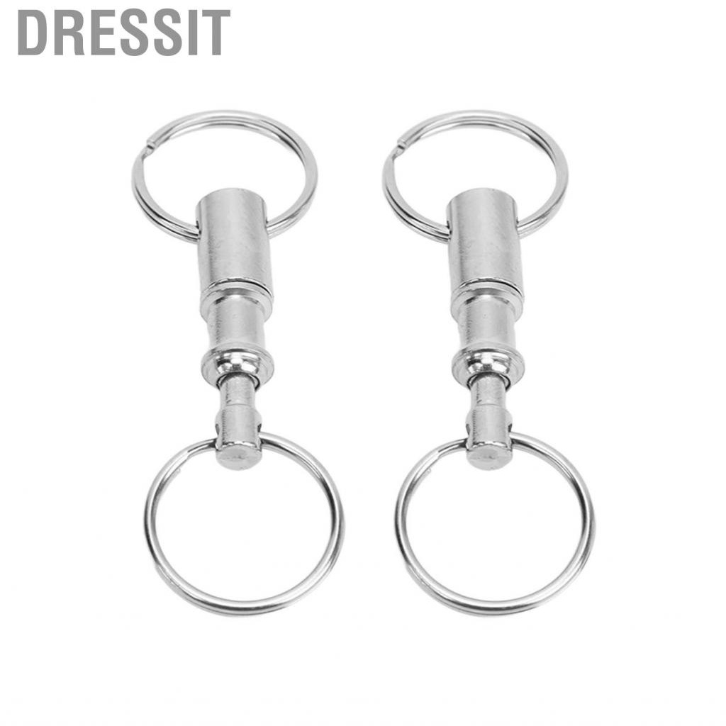 Dressit Dual Quick Release Keyring  Double Split Ring Key for Belt