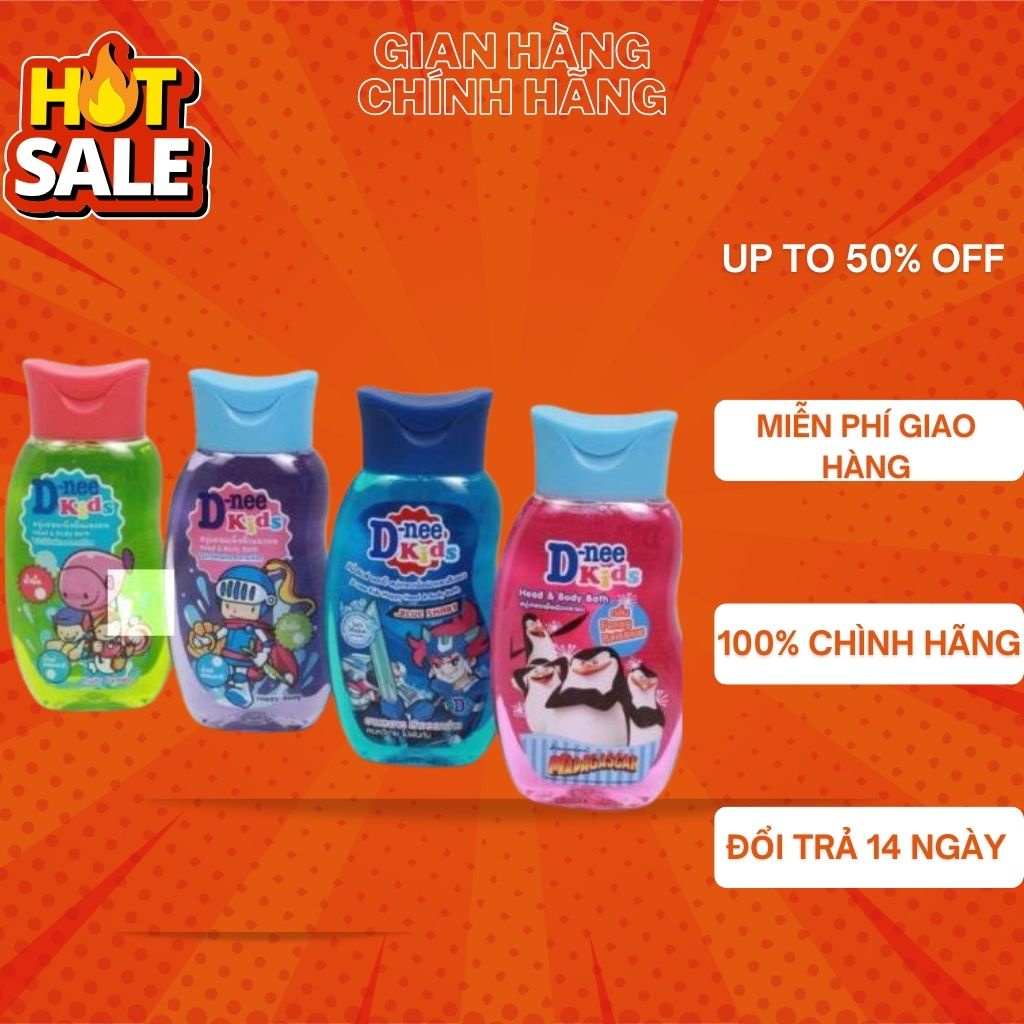 (ComBo 2 Chai) Sữa tắm gội D-nee Kid thái lan cho bé - màu xanh 200ml . !