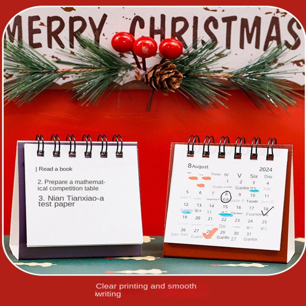 Lịch Để Bàn 2024 mini Họa Tiết Hoạt Hình Dễ Thương Dùng Làm Quà Tặng Giáng Sinh / Trường Học / Văn Phòng