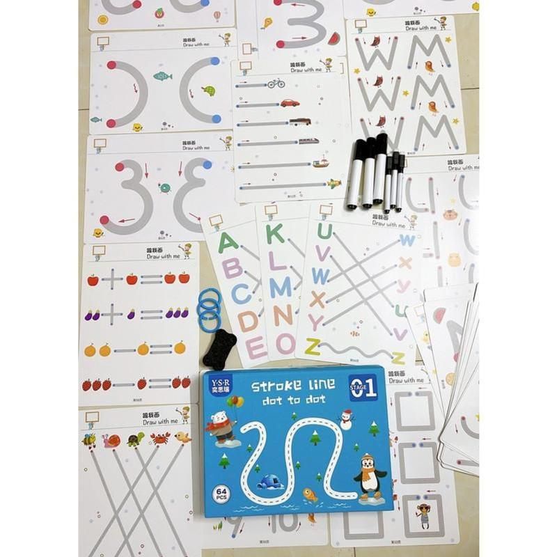 Đồ chơi thông minh viết xoá được dùng nhiều lần 64 trang, tặng kèm bút