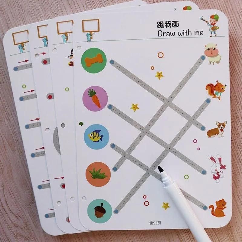 Đồ chơi thông minh viết xoá được dùng nhiều lần 64 trang, tặng kèm bút