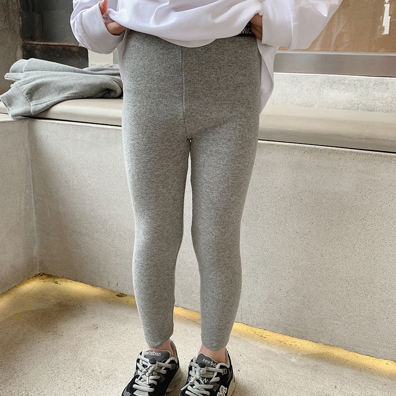 Quần Legging Lót Nhung Ấm Áp Thời Trang Thu Đông Phong Cách Hàn Quốc Cho Bé Gái