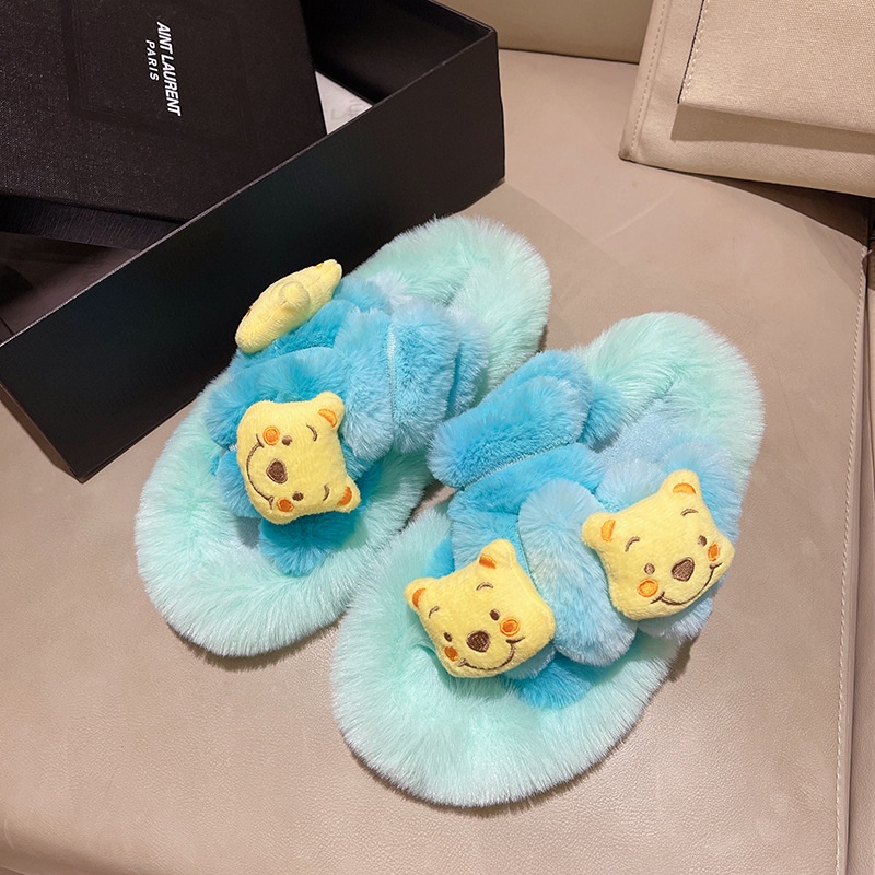 Thời Trang Tính Dép lông đi trong Dép Lông Xù Xinh Xắn Đáng Yêu Cho Nữ 2023 Dép bông