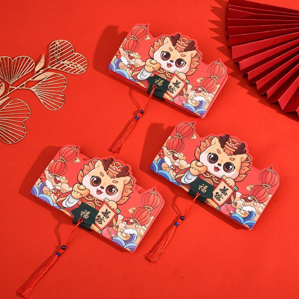 Bao Lì Xì Năm Mới 2024 Họa Tiết Rồng 2 / 6 / 10 / 16 / 20 Khe May Mắn