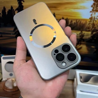 Mới Ốp Điện Thoại Mạ 6d Từ Tính Chất Lượng Cao Bảo Vệ Ống Kính Máy Ảnh Cho iphone 15 14 13 12 11 pro max 14 15 plus