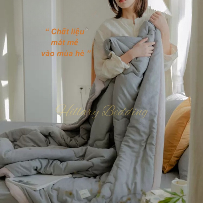 Chăn mùa hè cotton người lớn mát lạnh kích thước 2m x 2m3 dùng cho cả 4 mùa