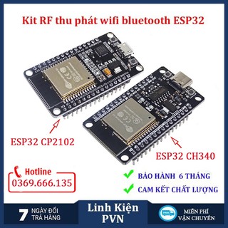 065 kit thu phát wifi bluetooth esp32 chip cp2102/ch340 - 30 chân bảo hành 6 tháng