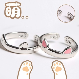 Thời trang nhẫn hở hợp kim hình tai mèo dễ thương