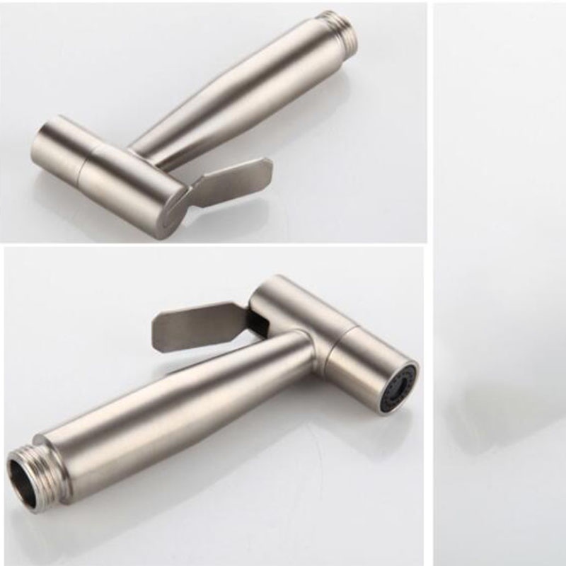 Vòi Xịt Nước toilet Cầm Tay Bằng Thép Không Gỉ Màu Bạc Tự Làm Sạch f1vn