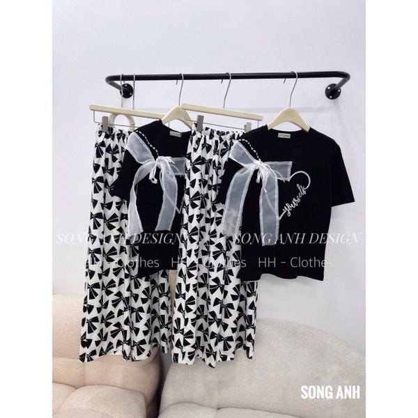 Set áo phông nơ quần