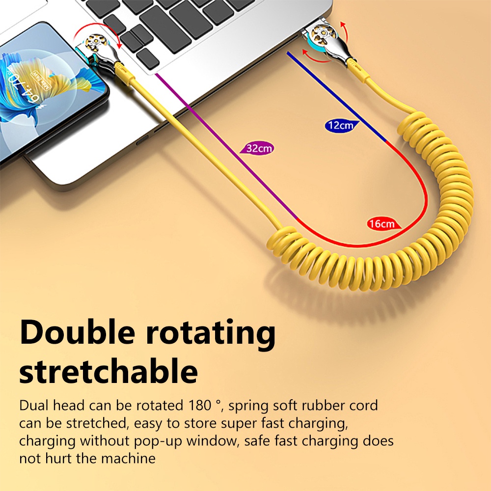 180° Dây Cáp Sạc Nhanh Xoay Được Cho xiaomi huawei sam ip 15