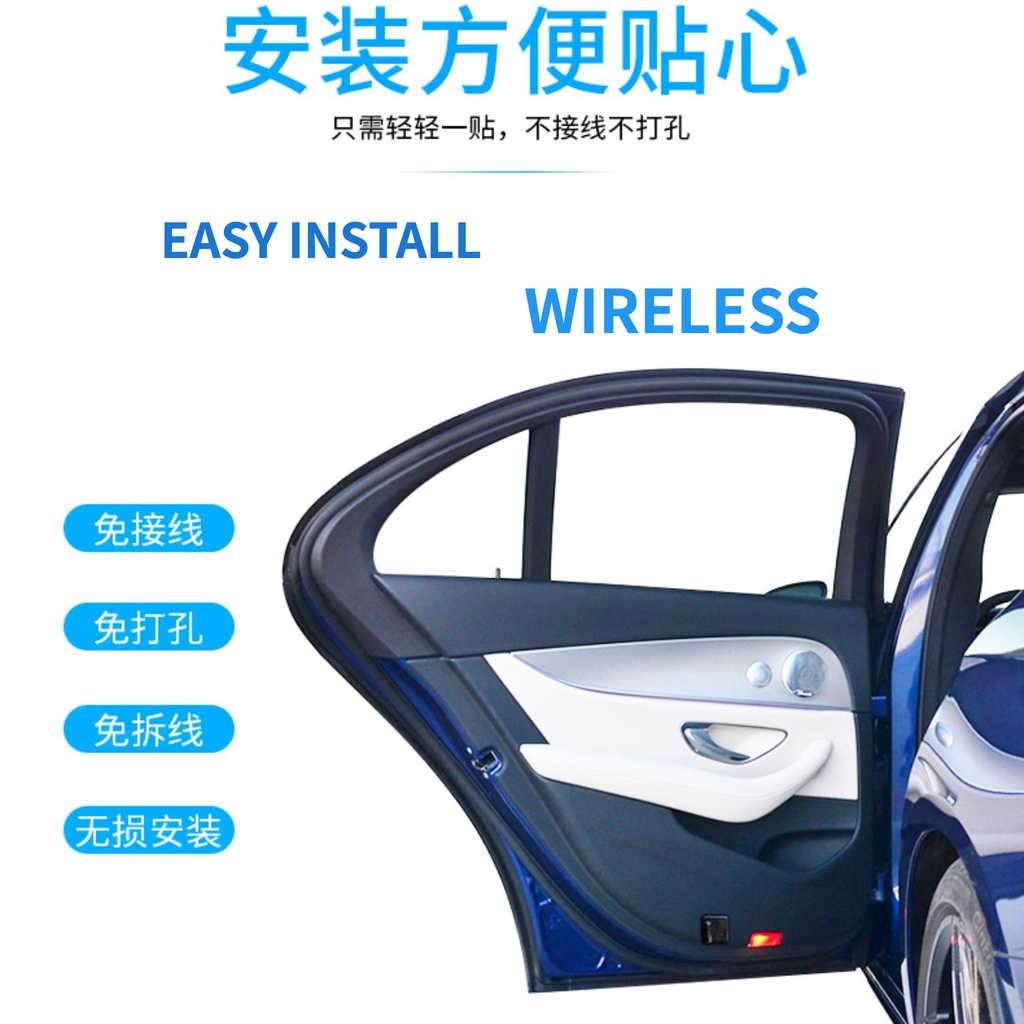 1 Đèn led Không Dây Hình doraemon Dùng Trang Trí Cửa Xe Hơi