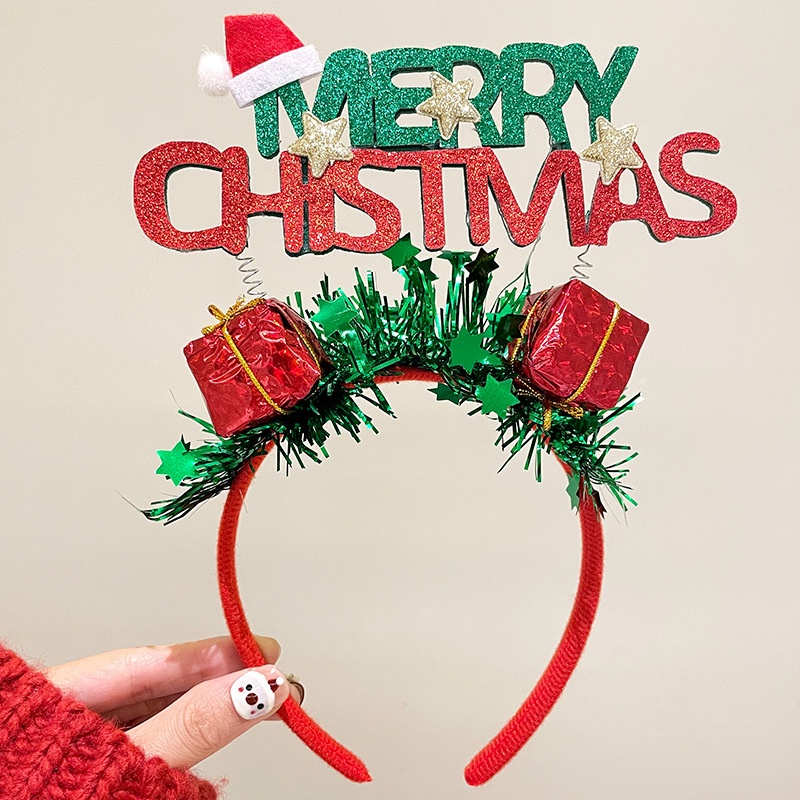 2023 Kids Headband Halloween Cosplay Hair Cartoon Elk Snowflake Bow Hairband Birthday Party Headwear Christmas Gift Accessories 0AZT