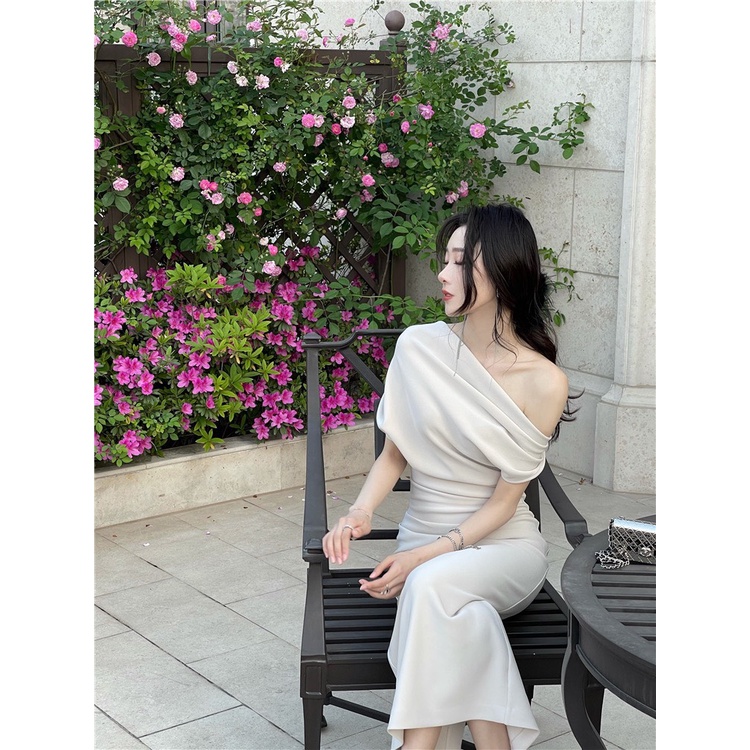 ĐẦM MIDI BODY LỆCH VAI 2M