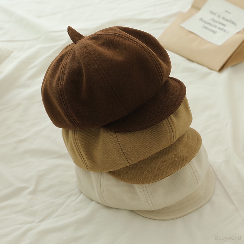 Mũ Nồi Màu Trơn Phong Cách Hàn Quốc Cho Bé Trai Bé Gái