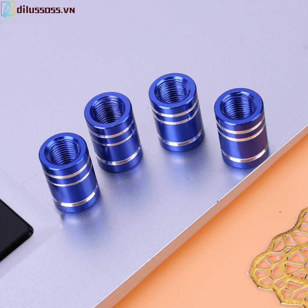 Bộ 4 Nắp Van Bánh Xe Hơi / Xe Máy Bằng Hợp Kim Nhôm Nhiều Màu