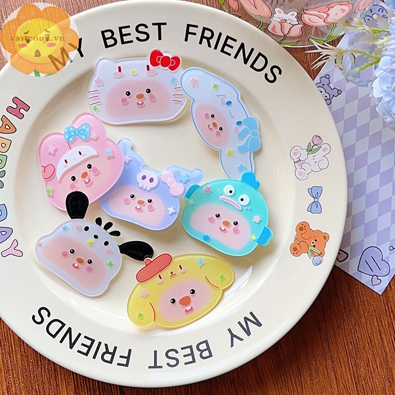 Kẹp Tóc Hai Bên Họa Tiết Hoạt Hình vastji kawaii sanrio sanrio Dễ Thương Ngọt Ngào Cho Nữ vn