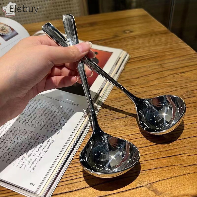 Muỗng Múc Canh Tay Cầm Dài Bằng Thép Không Gỉ