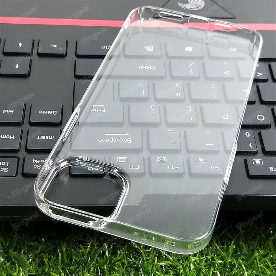 Ốp Điện Thoại Nhựa pc Cứng Trong Suốt Chống Sốc Cho iphone 15 plus 14 13 12 11 pro max x xs xr 6 6s 7 8