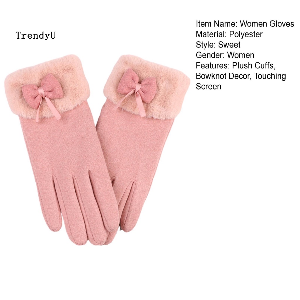 Trd Găng Tay Nhung Lông Giữ Ấm Mùa Đông Thời Trang Cho Nữ
