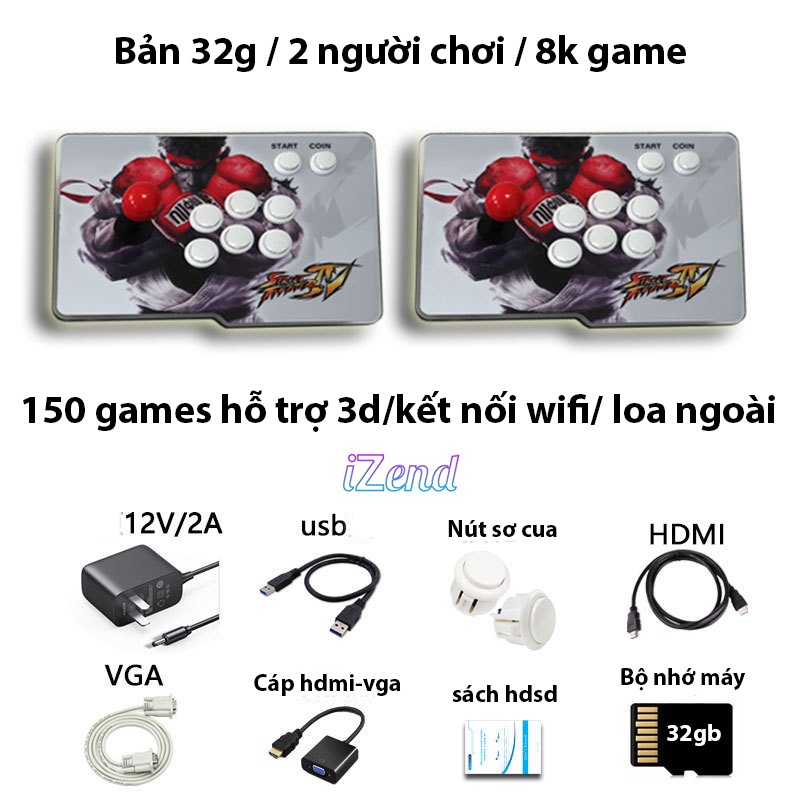 Máy chơi game Pandora 2 người chơi máy rời kết nối tivi hỗ trợ game thùng game tuổi thơ [TẶNG MÓC KHÓA]