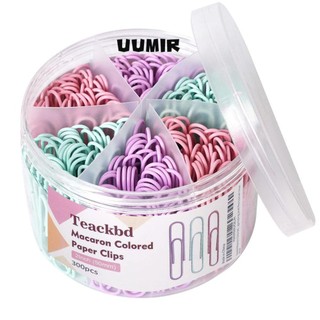 Uumir hộp 300 kẹp giấy cỡ lớn 28mm / 33mm / 50mm bằng sắt dễ thương