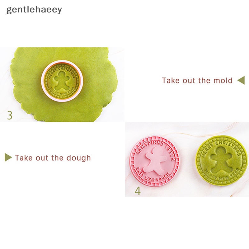 Bộ 9 Khuôn Cắt Bánh Quy Hình Tròn In Nổi Họa Tiết Giáng Sinh diy