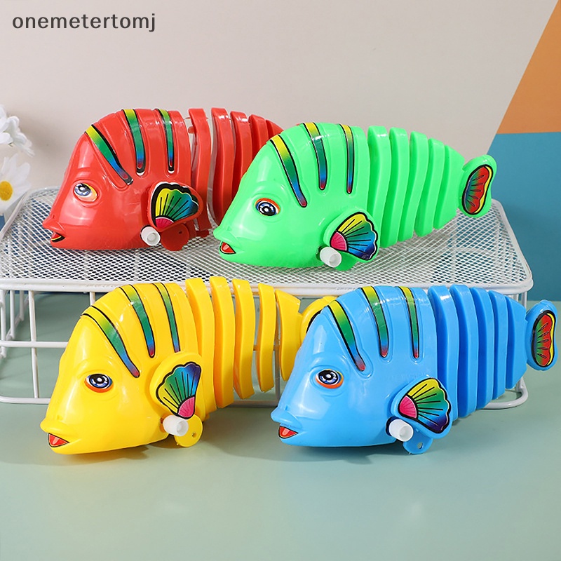 Onemetertomj Đồ Chơi Lên Dây Cót Bằng Nhựa Hình Cá Chạy Lên Dây Cót Cổ Điển Cho Trẻ Sơ Sinh
