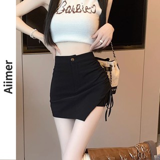  Chân Váy Đen Lưng Cao Cỡ Lớn Phối Ren Lệch Tà Thời Trang Mùa Hè Cho Nữ 