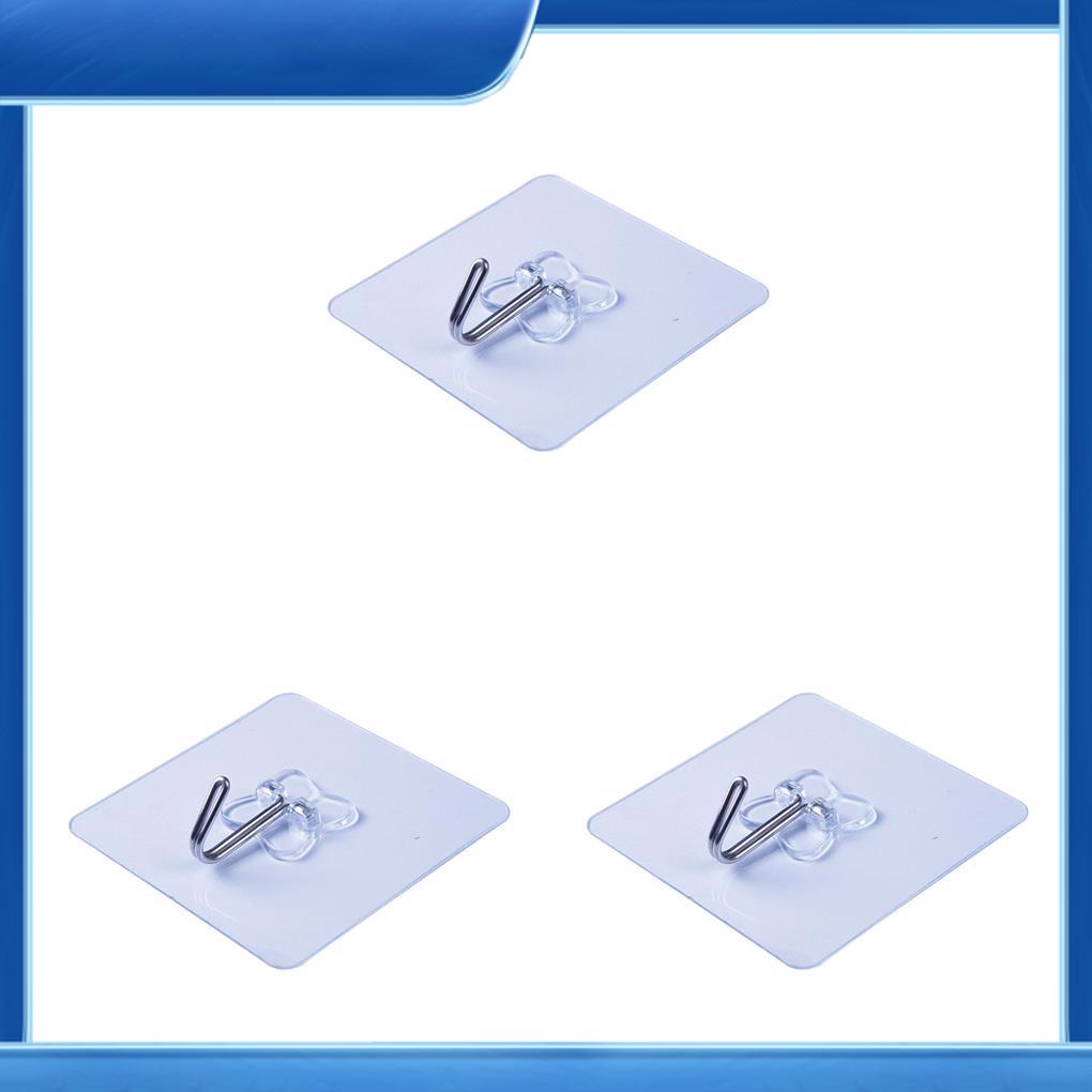 1 / 2 / 3 / 5 Móc Treo Đồ Trong Suốt Chống Nước Tái Sử Dụng Tiện Lợi