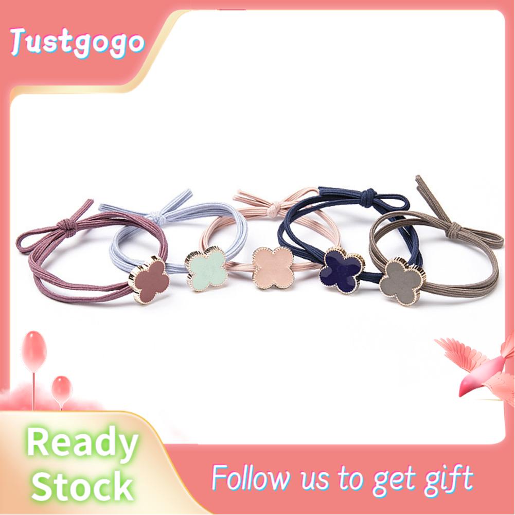 Justgogo Elegant Hair Tie Women Girls Fashionable Cute Rope Ponytail Holder for Dating Holiday Party