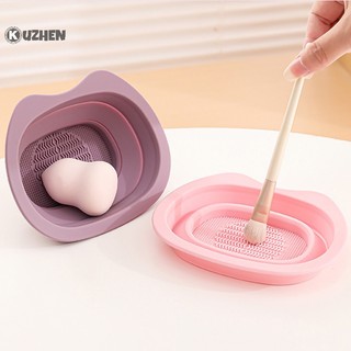 Dụng Cụ Vệ Sinh Cọ Trang Điểm Bằng Silicon Mềm Tiện Dụng