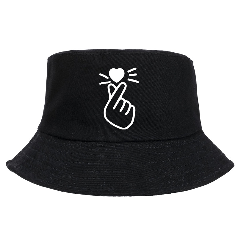 Hq Mũ Tai Bèo Họa Tiết Trái Tim Phong Cách Hiphop Đường Phố Hàn Quốc