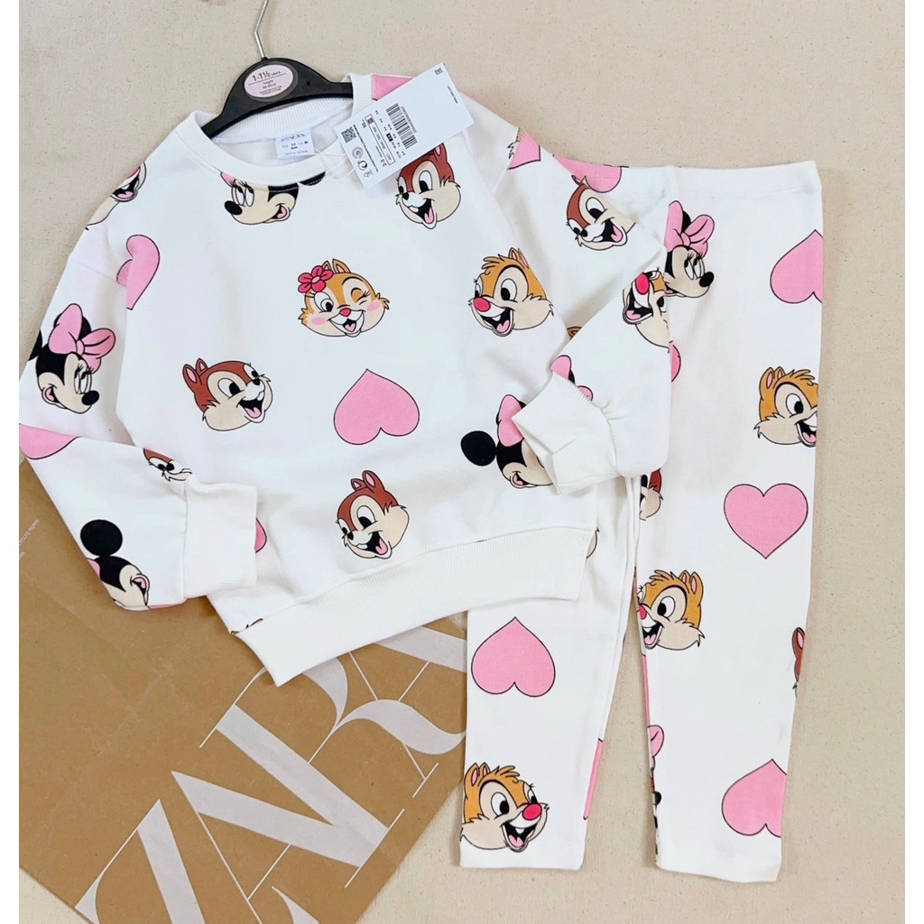 ✨MALINHKID✨BN035- Bộ nỉ da cá sóc màu trắng trẻ em VNXK