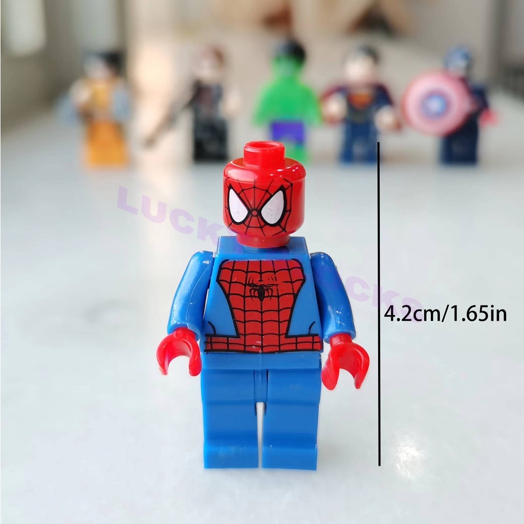 Marvel Bộ Đồ Chơi Lắp Ráp Mô Hình Nhân Vật Người Nhện / Người Sắt mini Độc Đáo Cho Bé diy