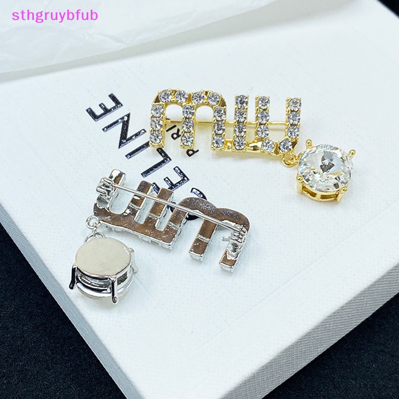 Sthb Ghim Cài Áo Hình Chữ miu Đính Đá zircon Lấp Lánh Thời Trang Cho Nữ vn