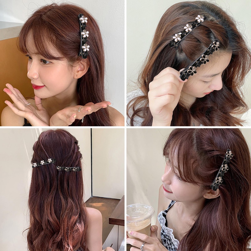 Kẹp Tóc Hai Lớp Phong Cách Hàn Quốc Xinh Xắn w7n1