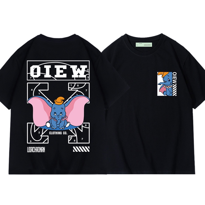 Áo Thun Tay Ngắn Dáng Rộng In Hình Chú Voi dumbo Phong Cách Đường Phố Mới Cho Nam Và Nữ