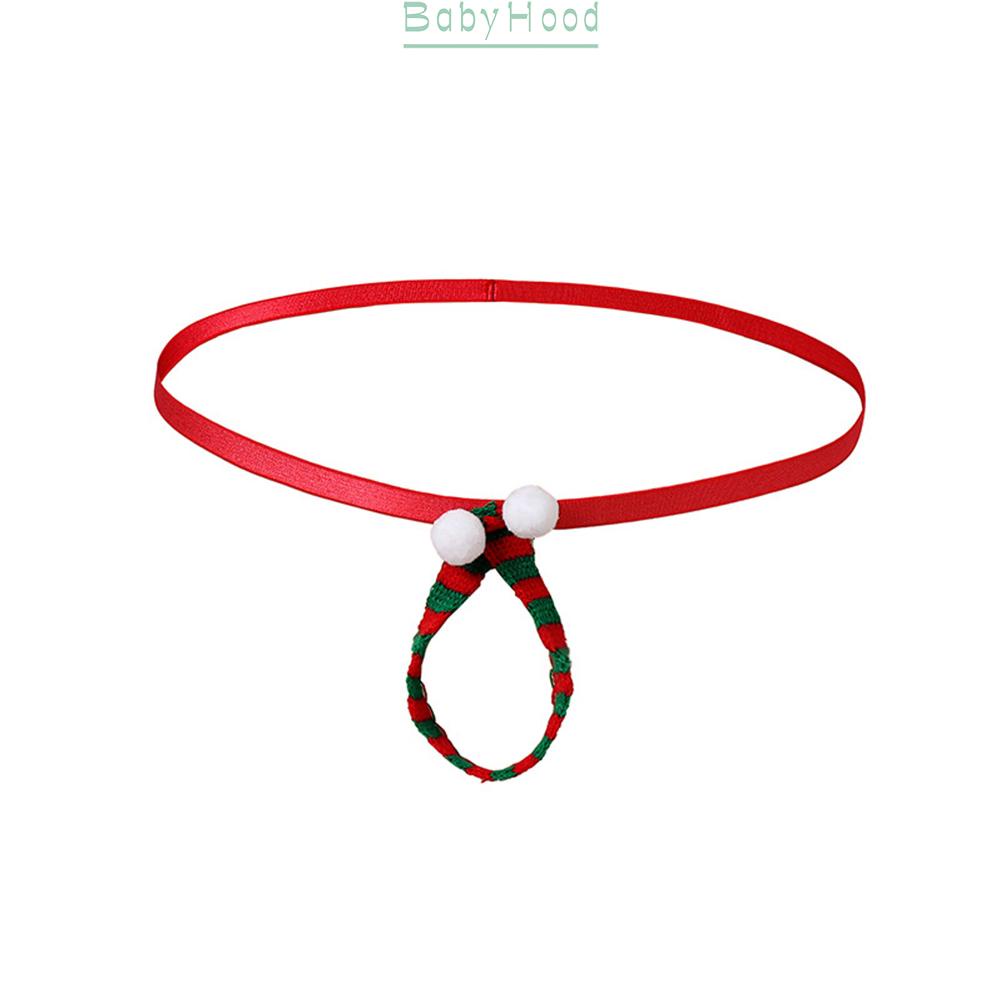 Men's Sexy Christmas Lingerie G String Thong Comfortable and Breathable Dark Red#BBHOOD