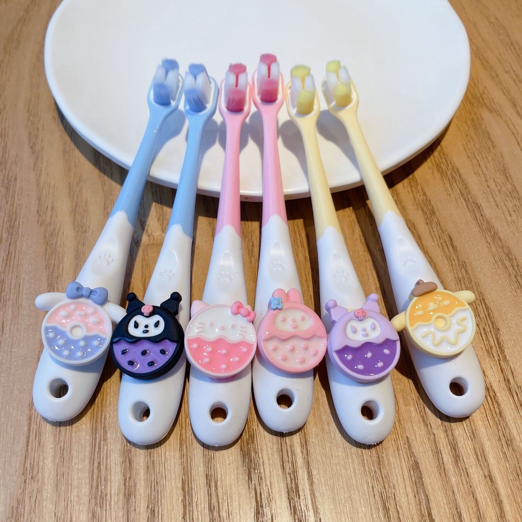 Bàn Chải Đánh Răng Lông Mềm Hình sanrio wanmao melody cinnamoroll hellokitty Dễ Thương Cho Bé 1-12 Tuổi