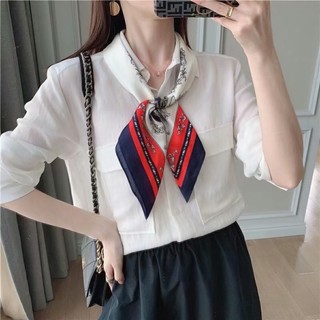 Khăn lụa vuông choàng cổ CASSN